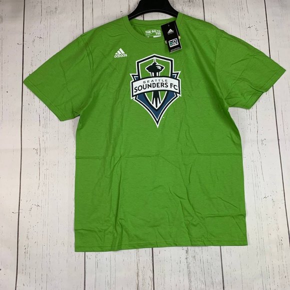 Seattle Sounders FC MLS Adidas Go-To Tee Large Tshirt New Men - Picture 1 of 5